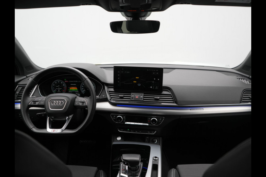 Audi Q5 50 TFSI e S Line PHEV 300pk Dealer O.H. | Matrix LED | 360 Camera | Bang & Olufsen Audio | Sfeerverlichting | Keyless | Elektrische Sportstoelen Verwarmd | Navigatie | DAB | Cruise Control | Plug In Hybrid |
