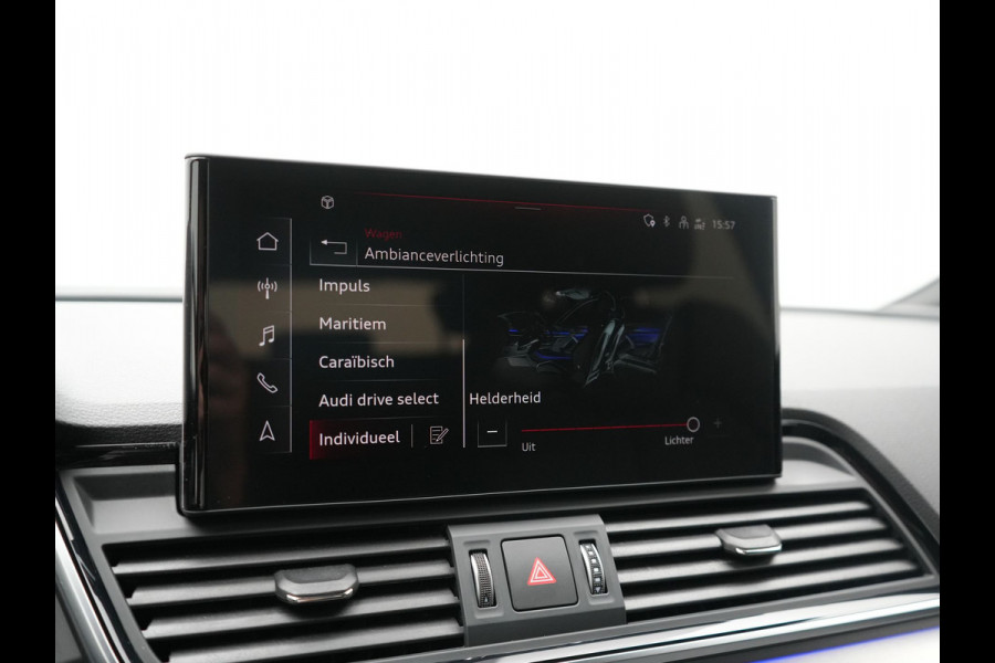 Audi Q5 50 TFSI e S Line PHEV 300pk Dealer O.H. | Matrix LED | 360 Camera | Bang & Olufsen Audio | Sfeerverlichting | Keyless | Elektrische Sportstoelen Verwarmd | Navigatie | DAB | Cruise Control | Plug In Hybrid |
