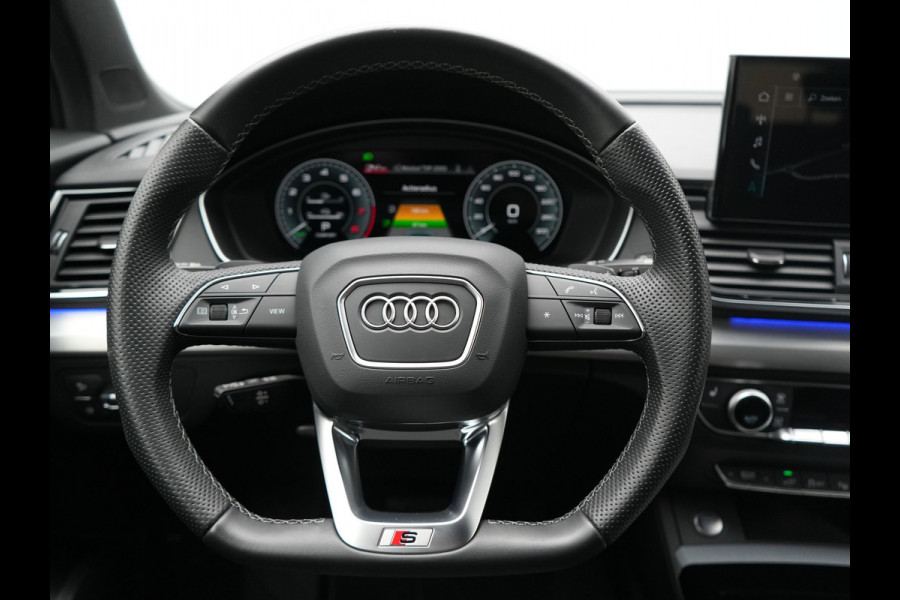 Audi Q5 50 TFSI e S Line PHEV 300pk Dealer O.H. | Matrix LED | 360 Camera | Bang & Olufsen Audio | Sfeerverlichting | Keyless | Elektrische Sportstoelen Verwarmd | Navigatie | DAB | Cruise Control | Plug In Hybrid |