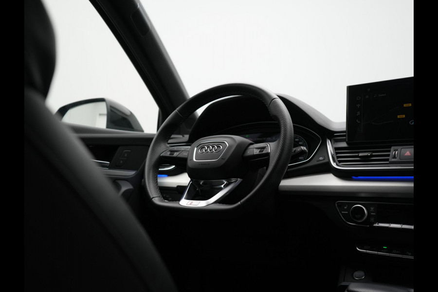 Audi Q5 50 TFSI e S Line PHEV 300pk Dealer O.H. | Matrix LED | 360 Camera | Bang & Olufsen Audio | Sfeerverlichting | Keyless | Elektrische Sportstoelen Verwarmd | Navigatie | DAB | Cruise Control | Plug In Hybrid |