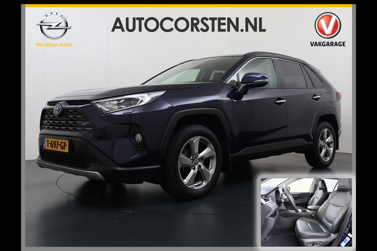 Toyota RAV4 2.5I Hybrid Leder+Verwarming+Memory Adap.Cruise Navi Camera Ecc Apple Carplay Android Auto Miracast™ Elek.Achterklep Active Stuur+Voorruit+Achterbankverwarming Keyless Lane Assist Privacy Glas Lmv Elek.Stoel Bluetooth Led