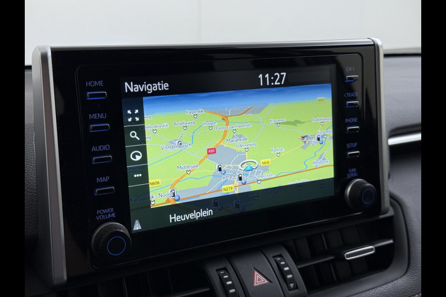 Toyota RAV4 2.5I Hybrid Leder+Verwarming+Memory Adap.Cruise Navi Camera Ecc Apple Carplay Android Auto Miracast™ Elek.Achterklep Active Stuur+Voorruit+Achterbankverwarming Keyless Lane Assist Privacy Glas Lmv Elek.Stoel Bluetooth Led