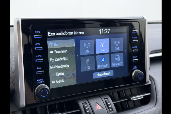 Toyota RAV4 2.5I Hybrid Leder+Verwarming+Memory Adap.Cruise Navi Camera Ecc Apple Carplay Android Auto Miracast™ Elek.Achterklep Active Stuur+Voorruit+Achterbankverwarming Keyless Lane Assist Privacy Glas Lmv Elek.Stoel Bluetooth Led