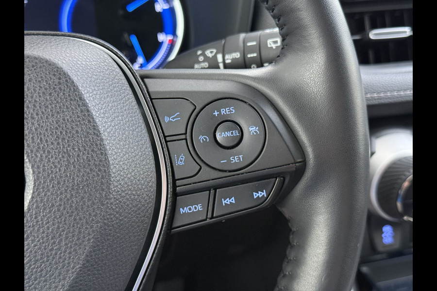Toyota RAV4 2.5I Hybrid Leder+Verwarming+Memory Adap.Cruise Navi Camera Ecc Apple Carplay Android Auto Miracast™ Elek.Achterklep Active Stuur+Voorruit+Achterbankverwarming Keyless Lane Assist Privacy Glas Lmv Elek.Stoel Bluetooth Led