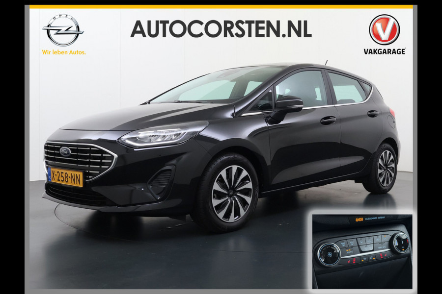 Ford Fiesta 1.0T 124PK Hybrid 5Drs Stuur+Stoel+Voorruitverwarming Navi* Ecc Apple Carplay/Android Auto Cruise Control Pdc Titanium Lmv DAB Bluetooth TCS Lane Assist Keyless € 28.000 nieuw ! Origineel Nederlandse Auto