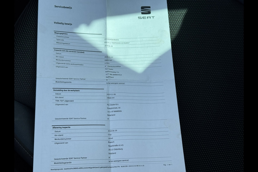 Seat Ateca 1.4 EcoTSI | Navi, PDC, Cruise, Stoelverw., Trekhaak wegkl., Climate | Goed onderhouden! |