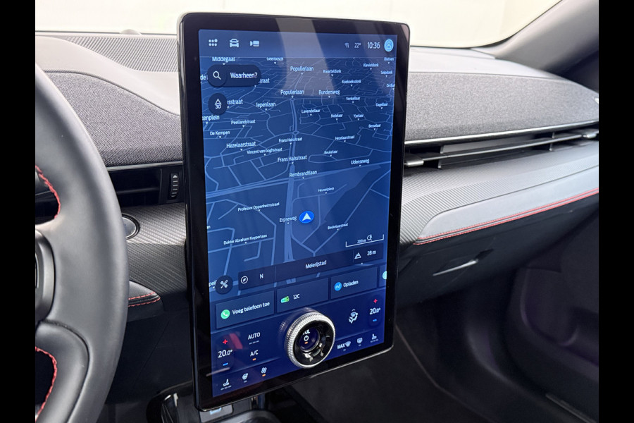Ford Mustang Mach-E AWD 75kWh Trekhaak Techn.Plus Panoramadak 360°Camera Adap.Cruise B&O®-Hifi Leder+Memory Stoel+Stuurverwarming Elek.Stoele Keyless Android Auto Apple Carplay Elek.Achterklep Lmv 19" DAB Bluetooth Led 1e Eigenaar Origineel Nederlandse Auto Dealeronderhouden