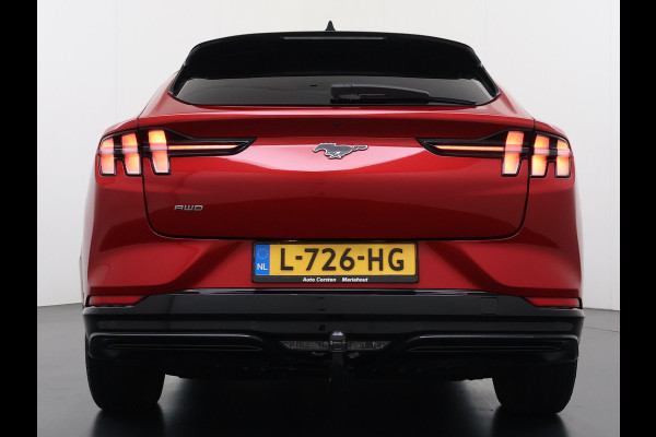 Ford Mustang Mach-E AWD 75kWh Trekhaak Techn.Plus Panoramadak 360°Camera Adap.Cruise B&O®-Hifi Leder+Memory Stoel+Stuurverwarming Elek.Stoele Keyless Android Auto Apple Carplay Elek.Achterklep Lmv 19" DAB Bluetooth Led 1e Eigenaar Origineel Nederlandse Auto Dealeronderhouden