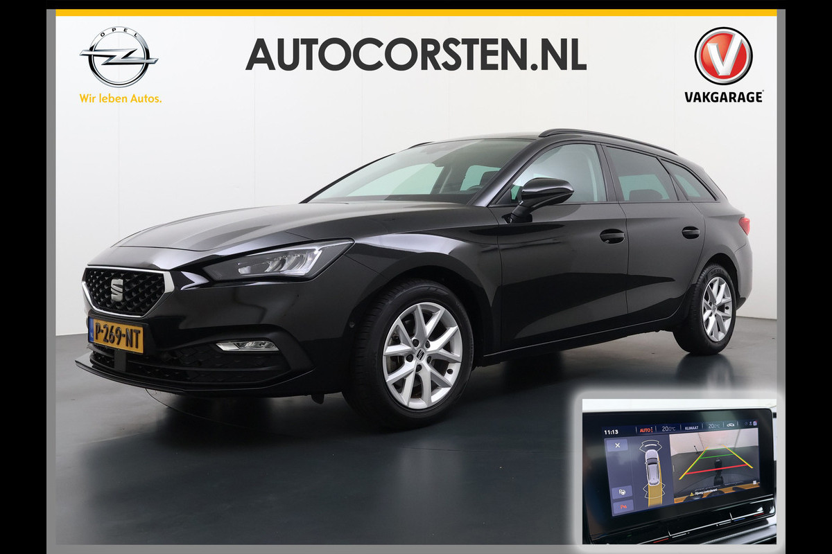Seat Leon Sportstourer 1.5TSI 131PK Adap.Cruise Trekhaak 3-Zone Ecc Camera Navi Apple Carplay Android Auto Pdc Style Business Intense Lmv Led Bluetooth Keyless Isofix 1.400KG Trekgewicht Rijstrooksensor 1e Eigenaar Dealeronderhouden Origineel Nederlandse Auto