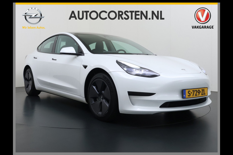 Tesla Model 3 Standard RWD Plus SOH 91% Warmtepomp Trekhaak LFP Accu Panoramadak Navi Camera's Leder Memory Stuur+Stoelverwarming Traffic-Aware Cruise Control AMD Ryzen™ Elek.Achterklep Led 1.000KG Trekgewicht Origineel Nederlandse Auto