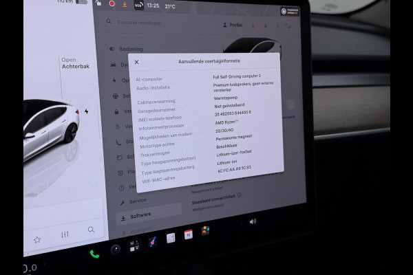 Tesla Model 3 Standard RWD Plus SOH 91% Warmtepomp Trekhaak LFP Accu Panoramadak Navi Camera's Leder Memory Stuur+Stoelverwarming Traffic-Aware Cruise Control AMD Ryzen™ Elek.Achterklep Led 1.000KG Trekgewicht Origineel Nederlandse Auto
