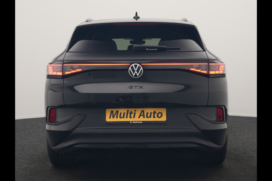 Volkswagen ID.4 GTX 4Motion 77 kWh 300pk Dealer O.H. | Trekhaak Af Fabriek | Panodak | Adaptive Cruise | IQ Light | Sportstoelen Verwarmd | Sfeerverlichting | Apple Carplay | Navigatie | DAB | 21".M | Virtual Cockpit |