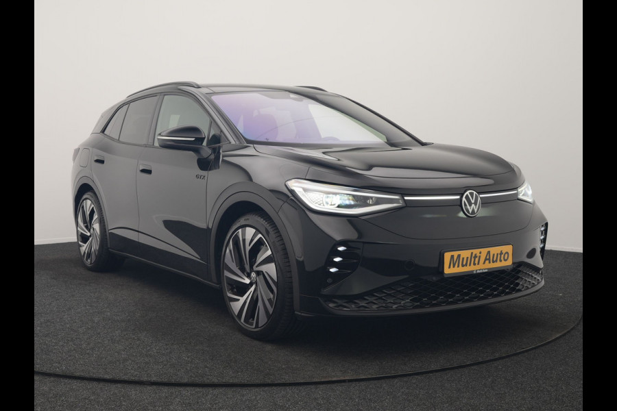 Volkswagen ID.4 GTX 4Motion 77 kWh 300pk Dealer O.H. | Trekhaak Af Fabriek | Panodak | Adaptive Cruise | IQ Light | Sportstoelen Verwarmd | Sfeerverlichting | Apple Carplay | Navigatie | DAB | 21".M | Virtual Cockpit |