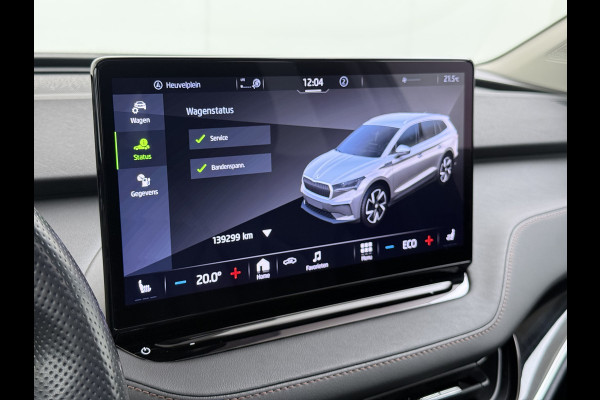 Škoda ENYAQ iV 60 Panoramadak Leder Stuur+Stoel+Achterbankverwarming 3-Zone Ecc Navi Apple Carplay Android Auto Draadloze Telefoonlader SOH 90.6% Elek.Achterklep Privacy Glas Lmv 20" Led Pdc Isofix DAB Lane Assist Dealeronderhouden Origineel Nederlandse Auto Zeer Compleet
