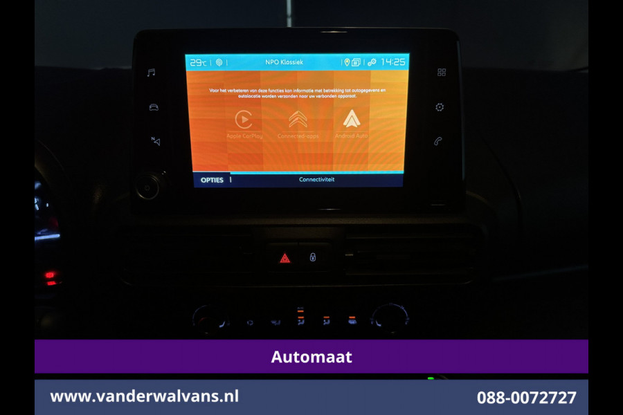 Citroën Berlingo 1.2 PureTech 130pk Automaat Benzine L1H1 Inrichting Euro6 Airco | 3-Zits | Navigatie | Camera | Apple Carplay Cruisecontrol, Android Auto, Parkeersensoren