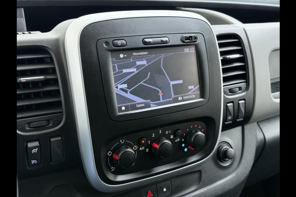 Renault Trafic 1.6dCi T29 L2H1 3-Persoons Trekhaak Euro 6 Navi Airco Cruise Control Bluetooth Pdc Comfort Regen-Lichtsensor Betonplex Vloer Lat om Lat Wandbetimmering Schuifdeur 2.000KG Trekgewicht Origineel Nederlandse Auto