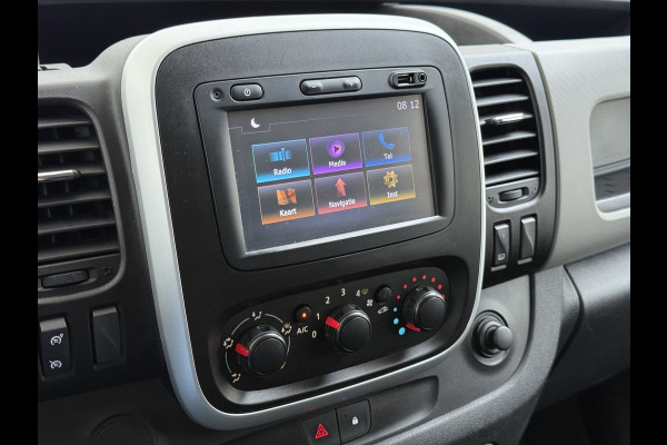 Renault Trafic 1.6dCi T29 L2H1 3-Persoons Trekhaak Euro 6 Navi Airco Cruise Control Bluetooth Pdc Comfort Regen-Lichtsensor Betonplex Vloer Lat om Lat Wandbetimmering Schuifdeur 2.000KG Trekgewicht Origineel Nederlandse Auto