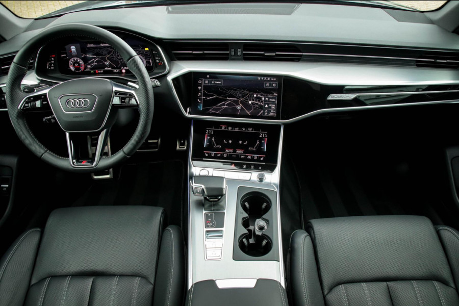 Audi A6 Avant 45 2.0TFSI Quattro S line Edition 245pk Automaat! 1e|Panoramadak|Virtual Cockpit|Leder|HD Matrix LED|Black|Trekhaak
