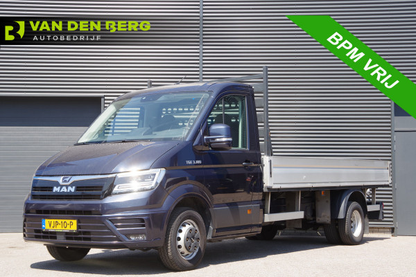 MAN TGE 3.180 50 2.0 L4 OPEN LAADBAK, N1, AUT. DUBBELLUCHT, 3.5T TREKHAAK, LED, CRUISE, MF STUURWIEL, PICK UP, PICK-UP, NL AUTO, NAP