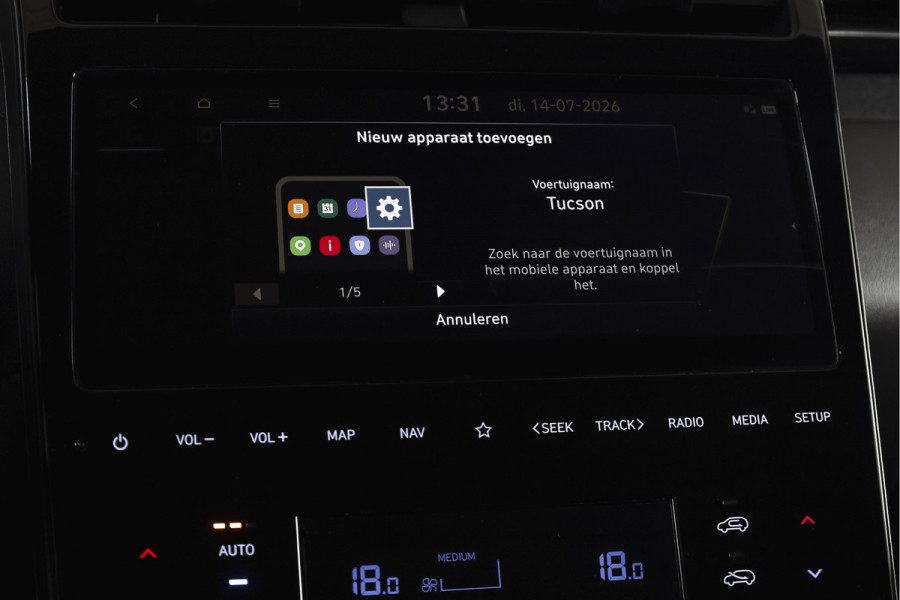 Hyundai Tucson 1.6 T-GDI MHEV N Line 150 PK | Dig. Cockpit | Adapt. Cruise | Stoel-+Stuurverw. | PDC | Camera | NAV + App. Connect | ECC | LM 19" |