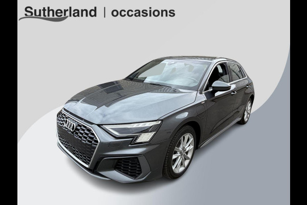 Audi A3 Sportback 40 TFSI S Line 204 PK | Trekhaak afneembaar | Lederen bekleding | Stoelverwarming | Camera | Elektrische achterklep | Dodehoeksensoren | Adaptive cruise control