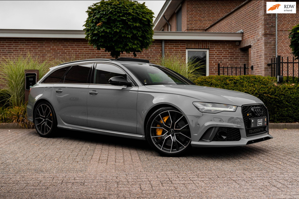 Audi RS6 Avant 4.0 TFSI Quattro Performance Pro Line Plus Keramisch Pano Carbon B&O 360 Camera 21'' WF
