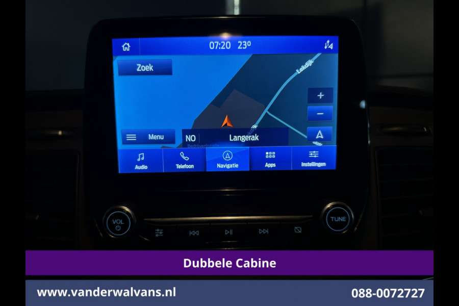 Ford Transit Custom 2.0 TDCI 130pk Automaat L2H1 Dubbele cabine Euro6 Airco | 6-Zits | Camera | Navigatie | LED Apple Carplay, Android Auto, Cruisecontrol, Stoelverwarming, Verwarmde voorruit, Trekhaak, Parkeersensoren, Achterklep