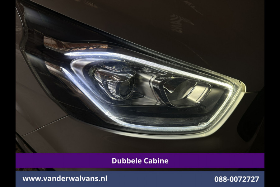 Ford Transit Custom 2.0 TDCI 130pk Automaat L2H1 Dubbele cabine Euro6 Airco | 6-Zits | Camera | Navigatie | LED Apple Carplay, Android Auto, Cruisecontrol, Stoelverwarming, Verwarmde voorruit, Trekhaak, Parkeersensoren, Achterklep