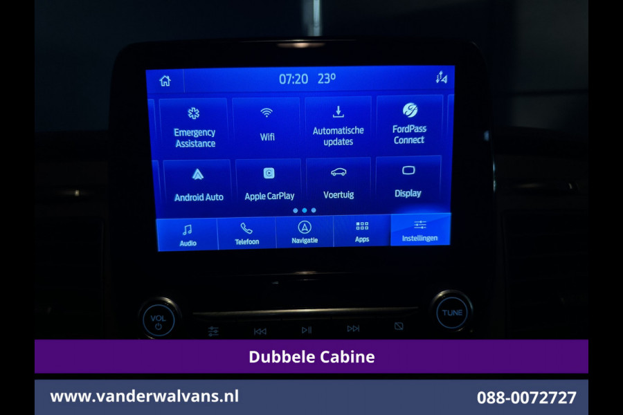 Ford Transit Custom 2.0 TDCI 130pk Automaat L2H1 Dubbele cabine Euro6 Airco | 6-Zits | Camera | Navigatie | LED Apple Carplay, Android Auto, Cruisecontrol, Stoelverwarming, Verwarmde voorruit, Trekhaak, Parkeersensoren, Achterklep