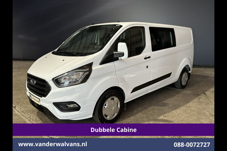 Ford Transit Custom 2.0 TDCI 130pk Automaat L2H1 Dubbele cabine Euro6 Airco | 6-Zits | Camera | Navigatie | LED Apple Carplay, Android Auto, Cruisecontrol, Stoelverwarming, Verwarmde voorruit, Trekhaak, Parkeersensoren, Achterklep