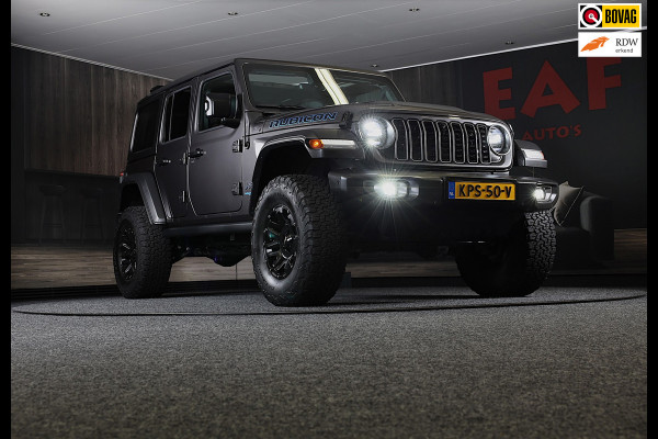 Jeep Wrangler UNLIMITED 4xe 380 RUBICON Sky One Touch / Verhoogd / 360 Camera / Leder / Acc / Leder / Navi / Led / Pdc / 17 Inch