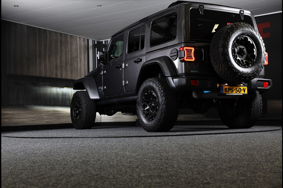 Jeep Wrangler UNLIMITED 4xe 380 RUBICON Sky One Touch / Verhoogd / 360 Camera / Leder / Acc / Leder / Navi / Led / Pdc / 17 Inch