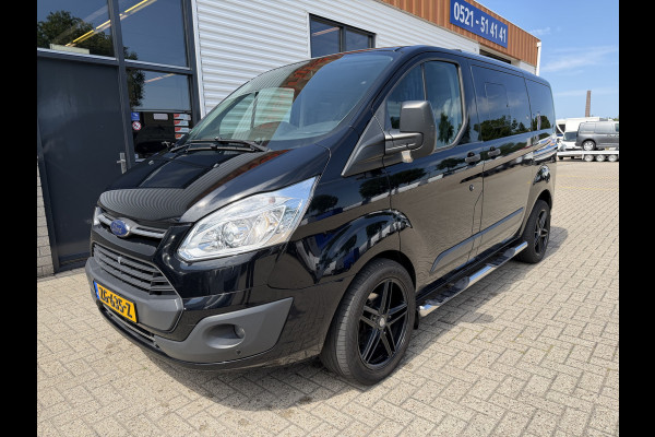 Ford Transit Custom Tourneo 310 2.0 TDCI 130pk L1H1 Titanium / vaste prijs rijklaar € 19.950 incl btw / euro 6 / zwart metallic / airco / cruise / navigatie / trekhaak / camera / isofix !