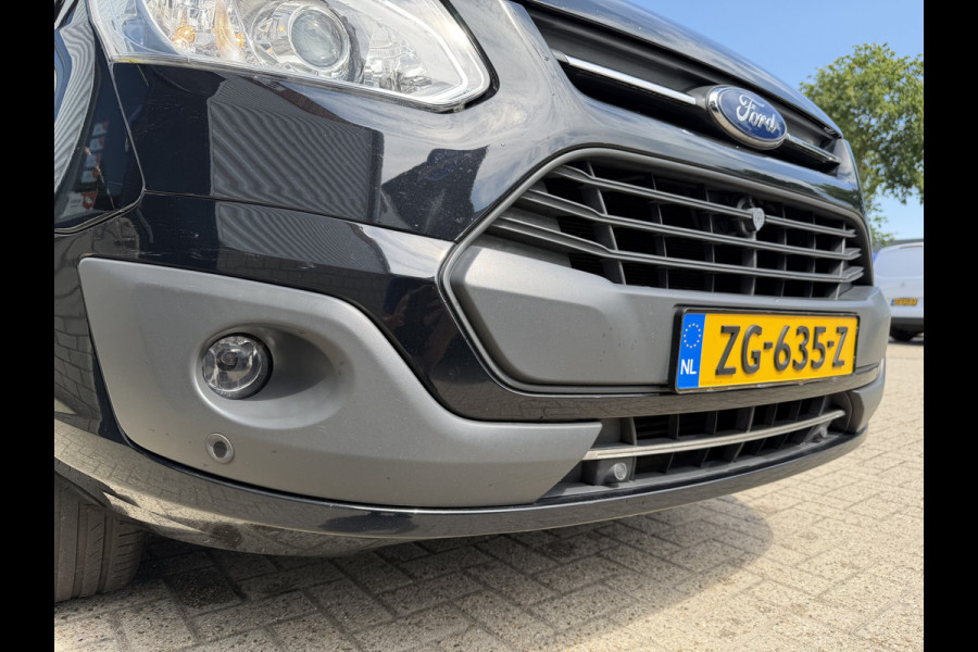 Ford Transit Custom Tourneo 310 2.0 TDCI 130pk L1H1 Titanium / vaste prijs rijklaar € 19.950 incl btw / euro 6 / zwart metallic / airco / cruise / navigatie / trekhaak / camera / isofix !