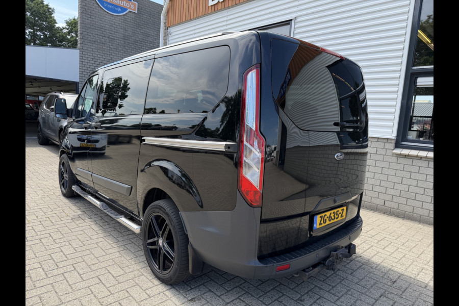 Ford Transit Custom Tourneo 310 2.0 TDCI 130pk L1H1 Titanium / vaste prijs rijklaar € 19.950 incl btw / euro 6 / zwart metallic / airco / cruise / navigatie / trekhaak / camera / isofix !
