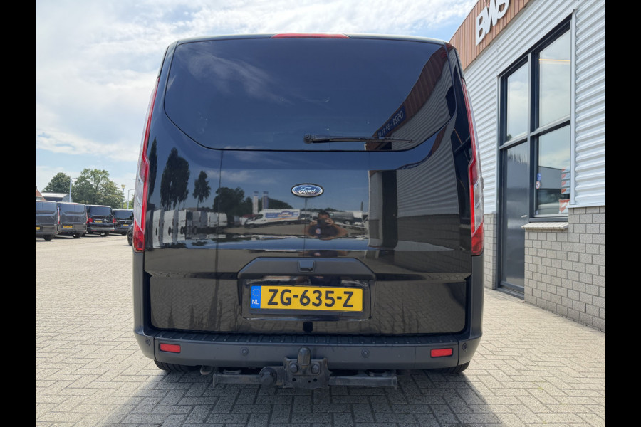 Ford Transit Custom Tourneo 310 2.0 TDCI 130pk L1H1 Titanium / vaste prijs rijklaar € 19.950 incl btw / euro 6 / zwart metallic / airco / cruise / navigatie / trekhaak / camera / isofix !
