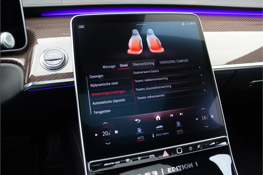 Mercedes-Benz S-Klasse AMG 63 S E Performance 'Edition 1' | 802pk | Keramisch | Burmester High End | Chauffeurspakket | Massage V+A | Entertainmentpakket Achter | Achterasbesturing | Stoelventilatie V+A | Vlakkenverwarming | Zonweringspakket |