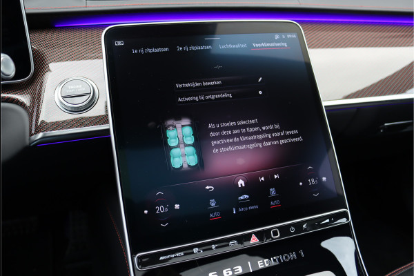 Mercedes-Benz S-Klasse AMG 63 S E Performance 'Edition 1' | 802pk | Keramisch | Burmester High End | Chauffeurspakket | Massage V+A | Entertainmentpakket Achter | Achterasbesturing | Stoelventilatie V+A | Vlakkenverwarming | Zonweringspakket |