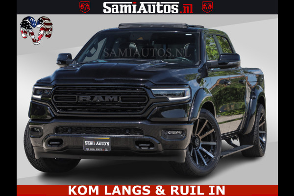 Dodge Ram LIMITED HULK | 5.7 V8 402PK HEMI | RAM VOL | HUD | LUCHTVERING | PANO | MWK KLEP | DC | 5 PERS | CREW CAB | DUBBELE CABINE | GRIJSKENETEKN | MEEST COMFORTABELE BEDRIJFSAUTO | | De specialist in Amerikaanse pick‑ups in Nederland en Europa.