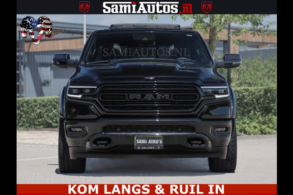 Dodge Ram LIMITED HULK | 5.7 V8 402PK HEMI | RAM VOL | HUD | LUCHTVERING | PANO | MWK KLEP | DC | 5 PERS | CREW CAB | DUBBELE CABINE | GRIJSKENETEKN | MEEST COMFORTABELE BEDRIJFSAUTO | | De specialist in Amerikaanse pick‑ups in Nederland en Europa.