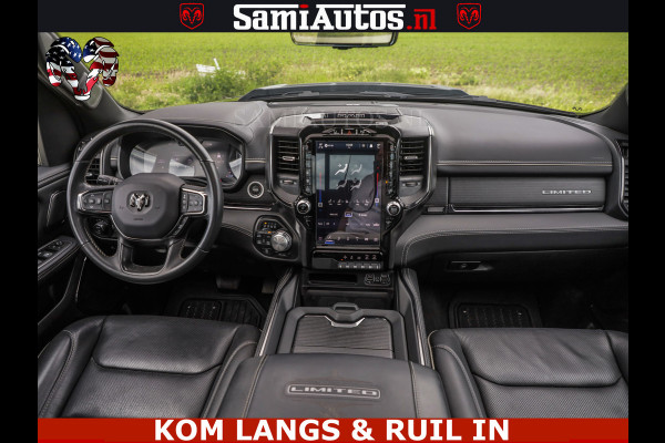 Dodge Ram LIMITED HULK | 5.7 V8 402PK HEMI | RAM VOL | HUD | LUCHTVERING | PANO | MWK KLEP | DC | 5 PERS | CREW CAB | DUBBELE CABINE | GRIJSKENETEKN | MEEST COMFORTABELE BEDRIJFSAUTO | | De specialist in Amerikaanse pick‑ups in Nederland en Europa.