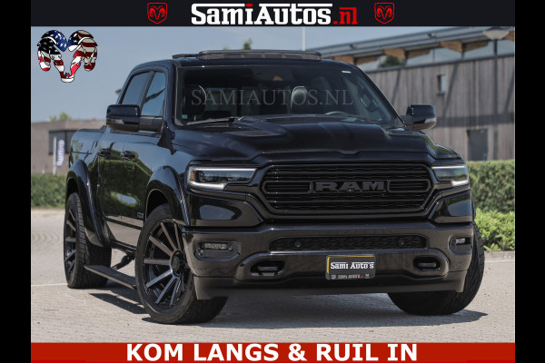 Dodge Ram LIMITED HULK | 5.7 V8 402PK HEMI | RAM VOL | HUD | LUCHTVERING | PANO | MWK KLEP | DC | 5 PERS | CREW CAB | DUBBELE CABINE | GRIJSKENETEKN | MEEST COMFORTABELE BEDRIJFSAUTO | | De specialist in Amerikaanse pick‑ups in Nederland en Europa.