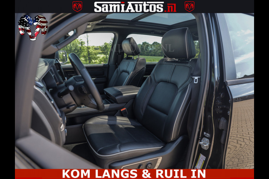 Dodge Ram LIMITED HULK | 5.7 V8 402PK HEMI | RAM VOL | HUD | LUCHTVERING | PANO | MWK KLEP | DC | 5 PERS | CREW CAB | DUBBELE CABINE | GRIJSKENETEKN | MEEST COMFORTABELE BEDRIJFSAUTO | | De specialist in Amerikaanse pick‑ups in Nederland en Europa.