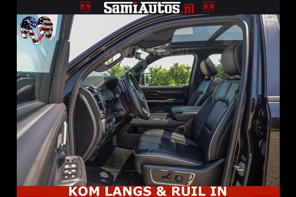 Dodge Ram LIMITED HULK | 5.7 V8 402PK HEMI | RAM VOL | HUD | LUCHTVERING | PANO | MWK KLEP | DC | 5 PERS | CREW CAB | DUBBELE CABINE | GRIJSKENETEKN | MEEST COMFORTABELE BEDRIJFSAUTO | | De specialist in Amerikaanse pick‑ups in Nederland en Europa.