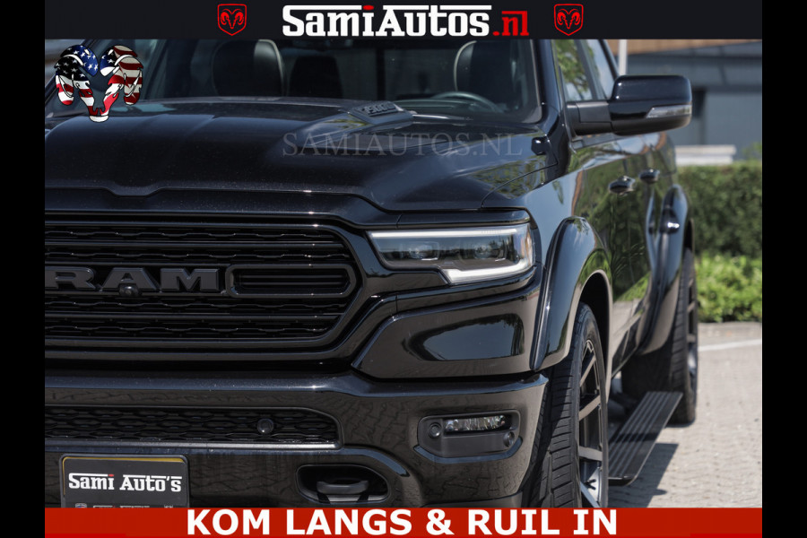 Dodge Ram LIMITED HULK | 5.7 V8 402PK HEMI | RAM VOL | HUD | LUCHTVERING | PANO | MWK KLEP | DC | 5 PERS | CREW CAB | DUBBELE CABINE | GRIJSKENETEKN | MEEST COMFORTABELE BEDRIJFSAUTO | | De specialist in Amerikaanse pick‑ups in Nederland en Europa.