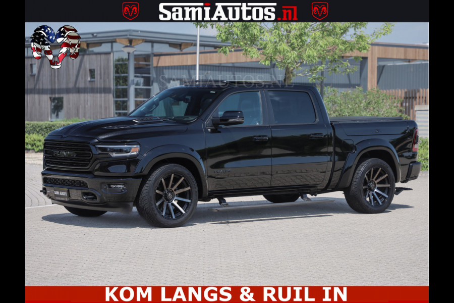 Dodge Ram LIMITED HULK | 5.7 V8 402PK HEMI | RAM VOL | HUD | LUCHTVERING | PANO | MWK KLEP | DC | 5 PERS | CREW CAB | DUBBELE CABINE | GRIJSKENETEKN | MEEST COMFORTABELE BEDRIJFSAUTO | | De specialist in Amerikaanse pick‑ups in Nederland en Europa.