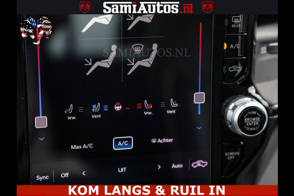 Dodge Ram LIMITED HULK | 5.7 V8 402PK HEMI | RAM VOL | HUD | LUCHTVERING | PANO | MWK KLEP | DC | 5 PERS | CREW CAB | DUBBELE CABINE | GRIJSKENETEKN | MEEST COMFORTABELE BEDRIJFSAUTO | | De specialist in Amerikaanse pick‑ups in Nederland en Europa.