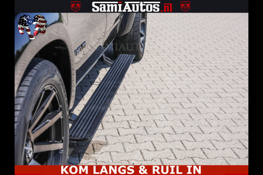 Dodge Ram LIMITED HULK | 5.7 V8 402PK HEMI | RAM VOL | HUD | LUCHTVERING | PANO | MWK KLEP | DC | 5 PERS | CREW CAB | DUBBELE CABINE | GRIJSKENETEKN | MEEST COMFORTABELE BEDRIJFSAUTO | | De specialist in Amerikaanse pick‑ups in Nederland en Europa.