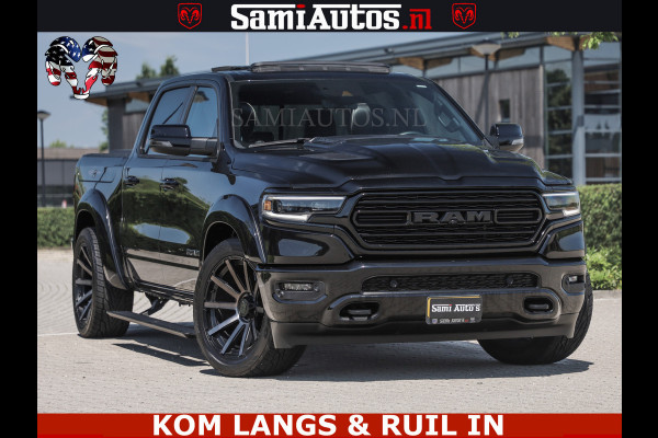 Dodge Ram LIMITED HULK | 5.7 V8 402PK HEMI | RAM VOL | HUD | LUCHTVERING | PANO | MWK KLEP | DC | 5 PERS | CREW CAB | DUBBELE CABINE | GRIJSKENETEKN | MEEST COMFORTABELE BEDRIJFSAUTO | | De specialist in Amerikaanse pick‑ups in Nederland en Europa.