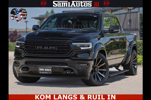 Dodge Ram LIMITED HULK | 5.7 V8 402PK HEMI | RAM VOL | HUD | LUCHTVERING | PANO | MWK KLEP | DC | 5 PERS | CREW CAB | DUBBELE CABINE | GRIJSKENETEKN | MEEST COMFORTABELE BEDRIJFSAUTO | | De specialist in Amerikaanse pick‑ups in Nederland en Europa.